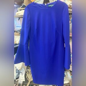 Ralph Lauren Cobalt Blue Long Sleeve Dress